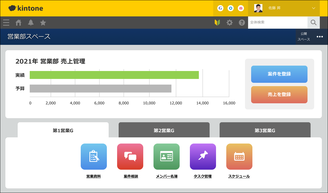 スクリーンショット:カスタマイズ例の画像