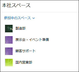 スクリーンショット：スペースウィジェットの例